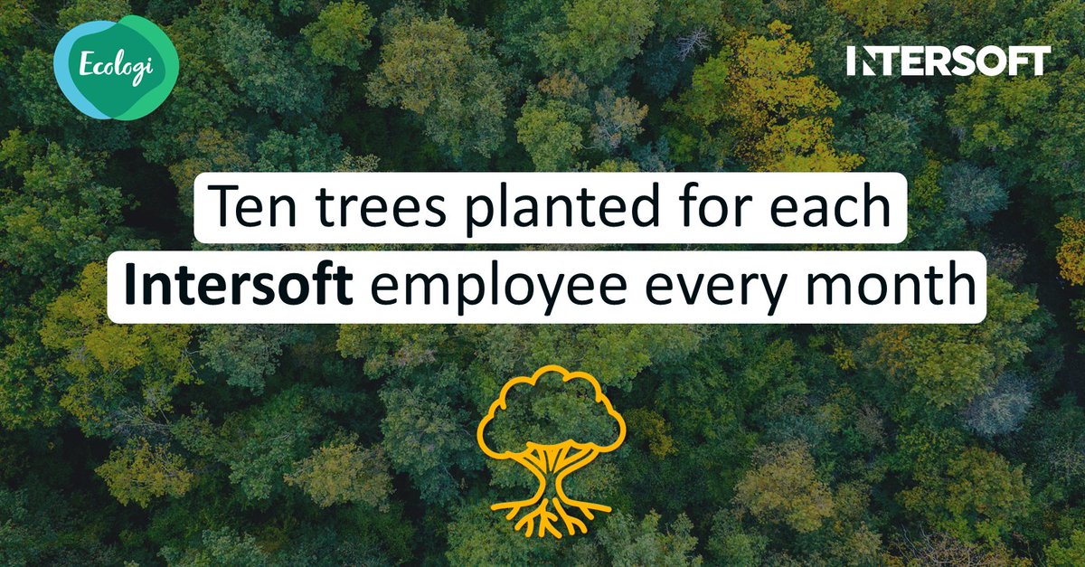 Intersoft continues to take bold steps towards a brighter, greener future 🌳

Since launching our partnership with Ecologi, we've prevented 155 tonnes of harmful CO2 emissions from being emitted!

See more here: hubs.la/Q01HDq690

#CarbonNeutral #ClimatePositiveWorkforce