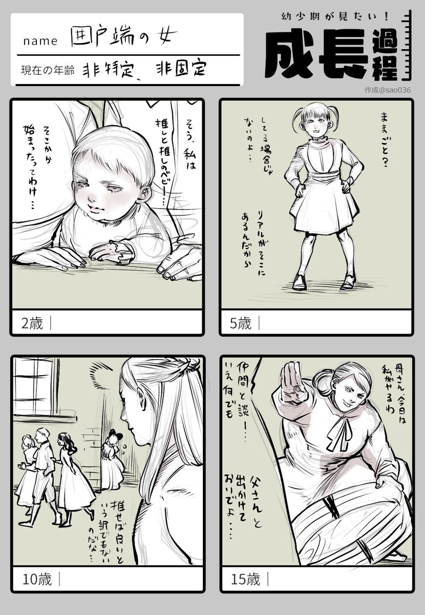 ご指名いただいていた井戸端の成長過程と本日の落書き✍️☺️ 