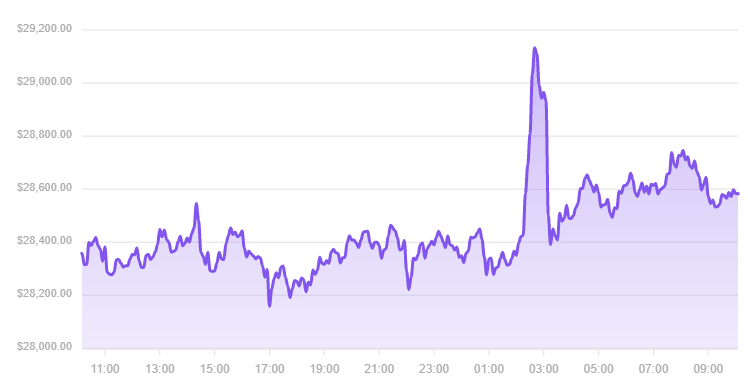 ixfiexchange's tweet photo. 📈Market Update

#Bitcoin hits new high for the year at $29,132 despite regulatory crackdowns, briefly tipping over $29,000. 

Will it continue to soar? 🤔 https://t.co/piXYfCYtF6