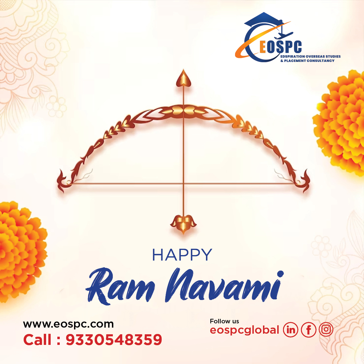 Here is the hope that your life is brightened with the divine blessings of Lord Ram. Happy Ram Navami!

#eospc #MBA #edspiration #studyabroad #onlinemba #studyoverseas #study #consultancy #ramnavami