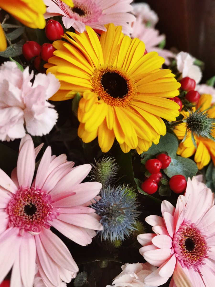 ToqaReign's tweet image. I'm surprised at how lovely it feels to have a bouquet of flowers placed next to my computer as I work. Originally it was bought for a grand opening, but then it got cancelled so I'm thankful I get to keep it now ❤️