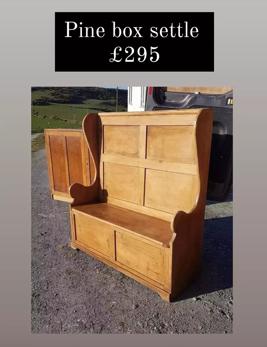 angleseyantique's tweet photo. A polished pine box settle...at Anglesey antiques 31castle st Beaumaris Anglesey LL58AP Thanks. https://t.co/4uAunG1s0l