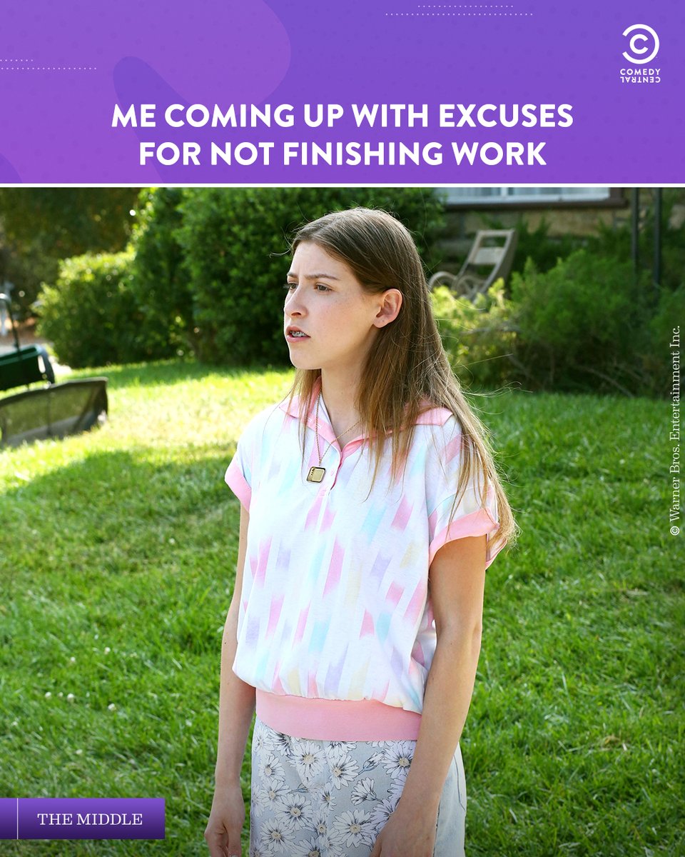 ComedyCentralIn's tweet photo. I am just running out of excuses at this point π¬
Watch #TheMiddle Mon-Fri at 8 PM only on #ComedyCentralIndia.
#ComedyCentral #FamilyDrama #Comedy #Drama #TVShow #Series #Sitcom #Funny #Work #Excuses #FinishingWork #WorkMemes #TheMiddleShow #Sue #SueHeck #Sitcom #TVShow https://t.co/ACK0kt6WnI