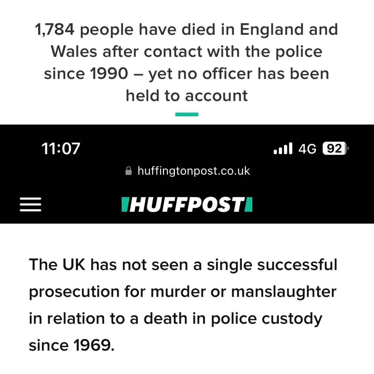 Context behind prosecutions of police officers - following deaths in custody. @emmayoule covered this for @HuffPostUK: