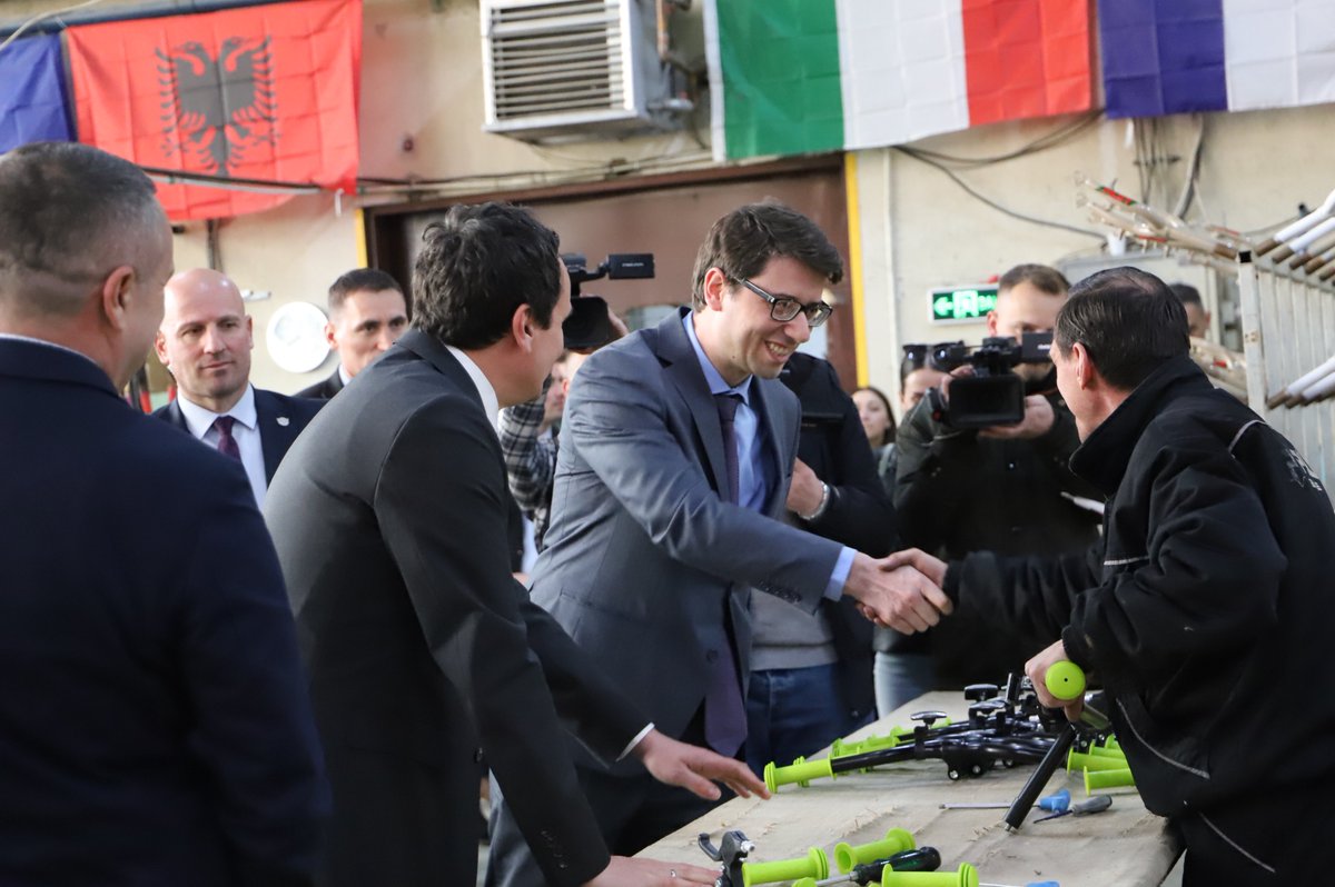 PilotBike_'s tweet photo. Yesterday, the Prime Minister of Kosovo, Albin Kurti, and the Minister of Finance and Transfers, Hekuran Murati, visited our bicycle factory, Albimi Ltd, in Gjilan. It was an honor and encouragement for us.Thank you for your support as we continue to work towards further success. https://t.co/hBdl3CkRUB