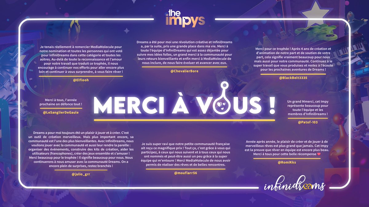 We've got something to tell you...
On a quelque chose à vous dire...
#ImpyAwards #DreamsPS4 #DreamsPS5 🐸🦎