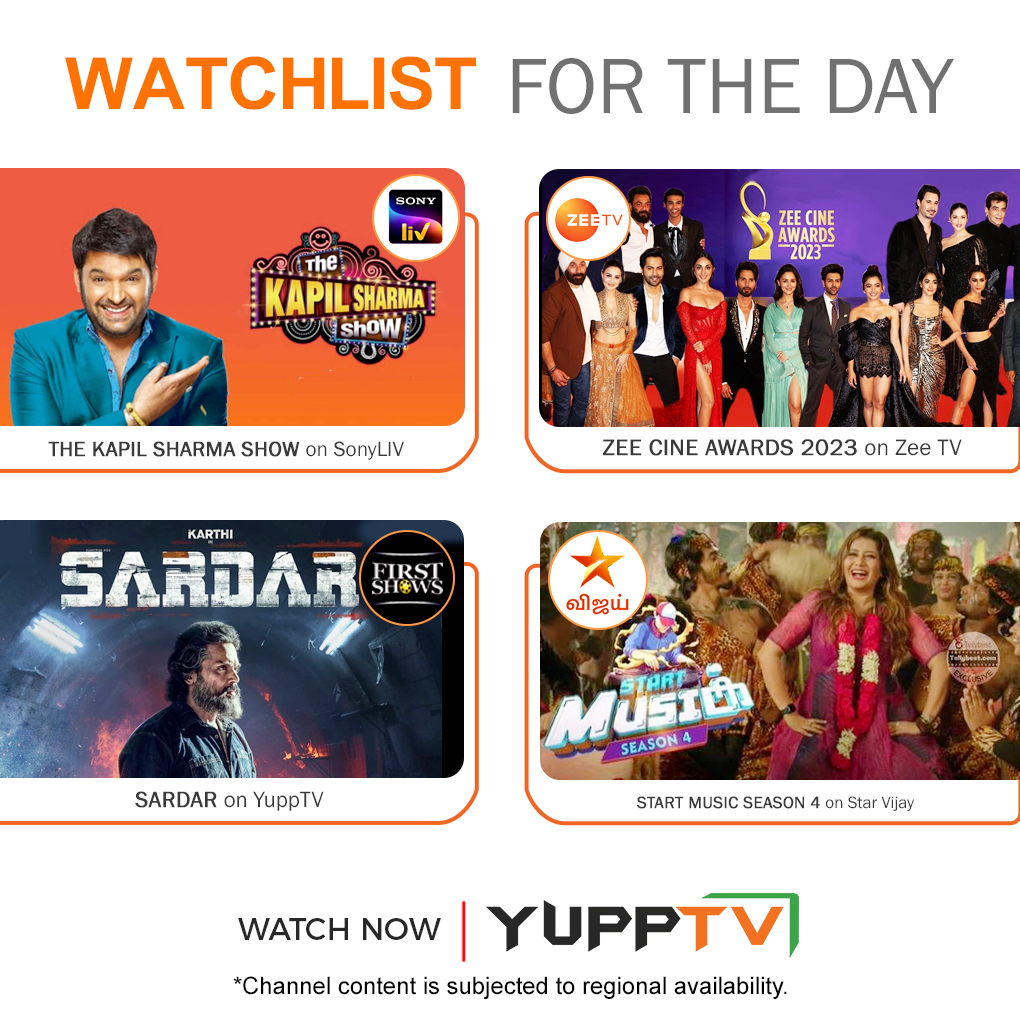 yupptv's tweet image. Beat the #midweekblues with a little try-which-make-you-happy spirit.
Check #YuppTV watchlist &amp;amp; Pick your favorite!
#YuppTVUS #YuppTVEU #YuppTVAPAC #YuppTVMidEast 
*Channel content is subjected to regional availability.