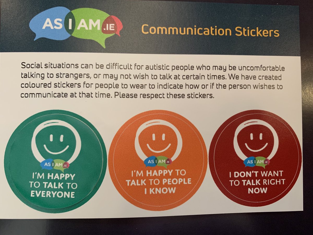 Sometimes it’s the little things…Nice touch at today’s AsIAm launch event for World Autism Month. Attendees encouraged to express how they feel. #samechance ⁦@AsIAmIreland⁩