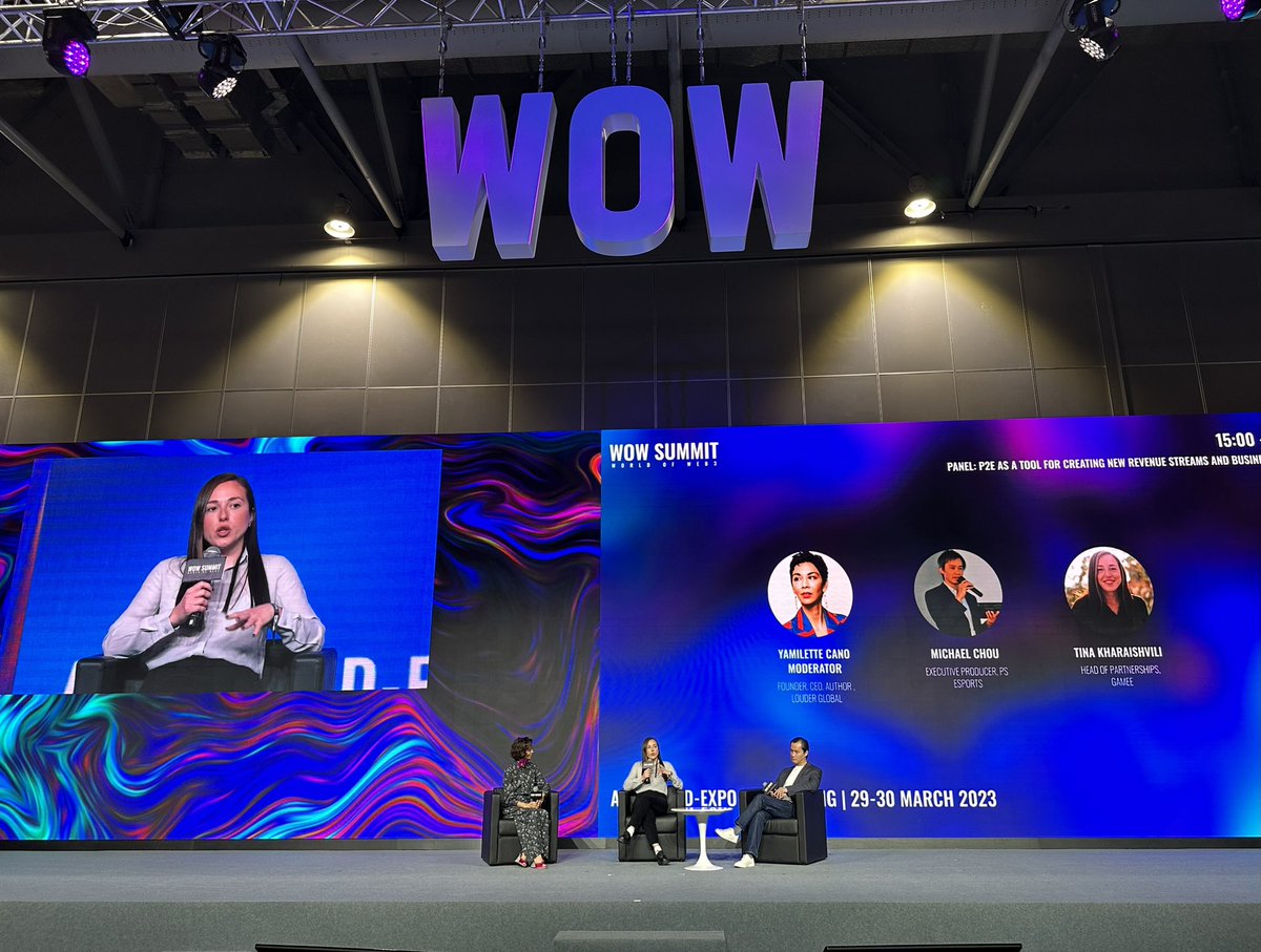 Tina8verse's tweet photo. 🤩Great honor to be sharing the stage with @LOUDERGlobal and Michael Chou at @WOWsummitWorld , thank you!! #WOWSummit #hongkong https://t.co/wivQ2LCwz5