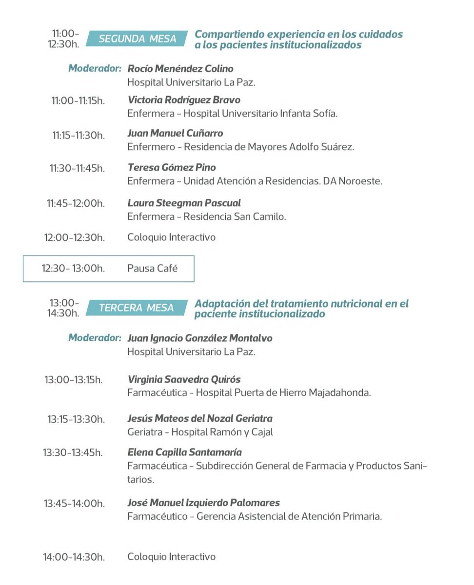 Wally_Gator_MD's tweet photo. Jornada de Puesta en Común en Geriatría de Enlace.

21 de abril - Hospital La Paz

Foro para compartir y mejorar la atención sanitaria a las personas mayores institucionalizadas. 

Mesas de médicos, enfermeras y farmacéuticos de hospitales, atención primaria (UAR) y residencias. https://t.co/hcsfAD8DYt