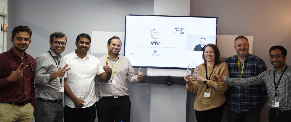 Well done to the <a href="/avivaplc/">Aviva plc</a> DataLake team who, with our <a href="/TataCompanies/">Tata Group</a> partners won the <a href="/Celent_Research/">Celent</a>  Legacy Transformation Award 2023 yesterday.
