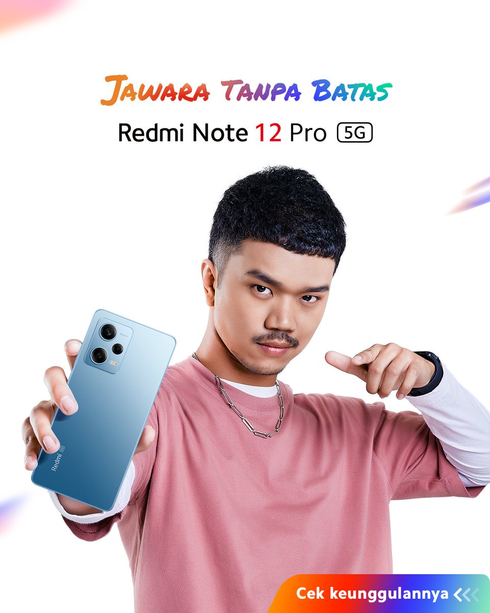 XiaomiIndonesia's tweet photo. SANG JAWARA BARU TELAH DATANG! 

Dengan kekuatan tanpa batas, Redmi Note 12 Pro 5G hadir dengan membawa berbagai spek flagship ke kelasnya!

Nah, mulai tanggal 4 April nanti, kamu bisa milikin Redmi Note 12 Pro 5G dengan harga Rp 4,599,000! 

#RedmiNote12Pro5G #RedmiNote12Series https://t.co/XRQPZaDeeA