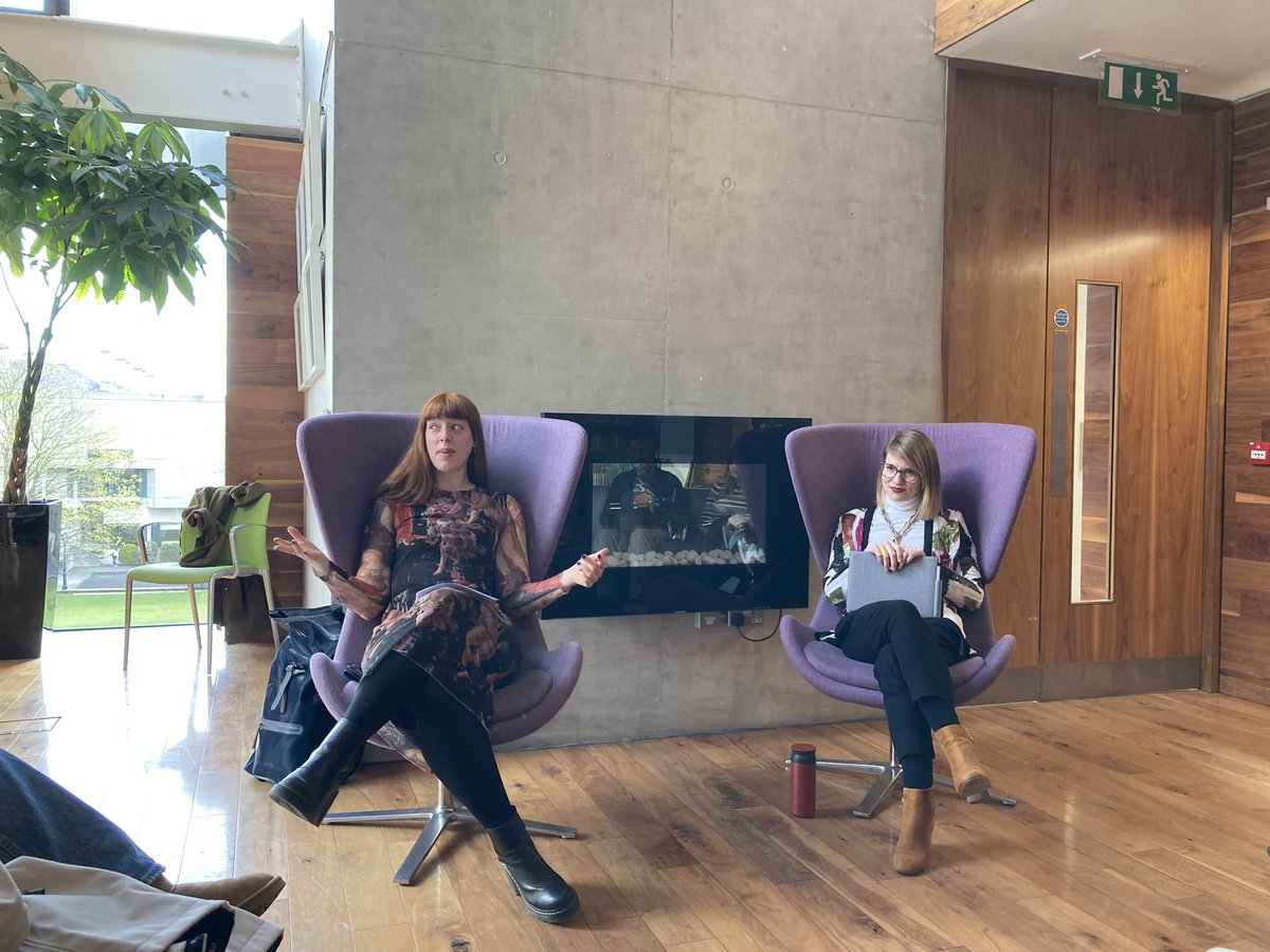 CelineThobois's tweet image. Excited conversation starting at @TLRHub between @FairyTaleSci and @HUMANXRresearch on the use of digital platforms to create communities of research and support. The work produced during the #SCART project was then exhibited in the #Metaverse. 

#Erasmus+