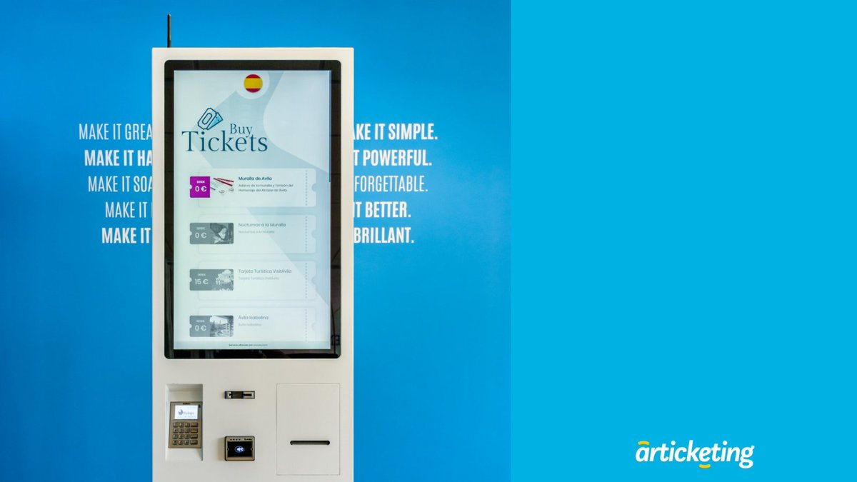 vocces_Lab's tweet photo. 🎟 #articketing está también versión física
¿Cómo? Con #ticketspoint, la máquina expendedora de entradas que evitará colas en taquilla. 
Agiliza las ventas de tu activo #cultural aquí 👉 https://t.co/xoO4UJw4gO https://t.co/d9rKcTWKiz