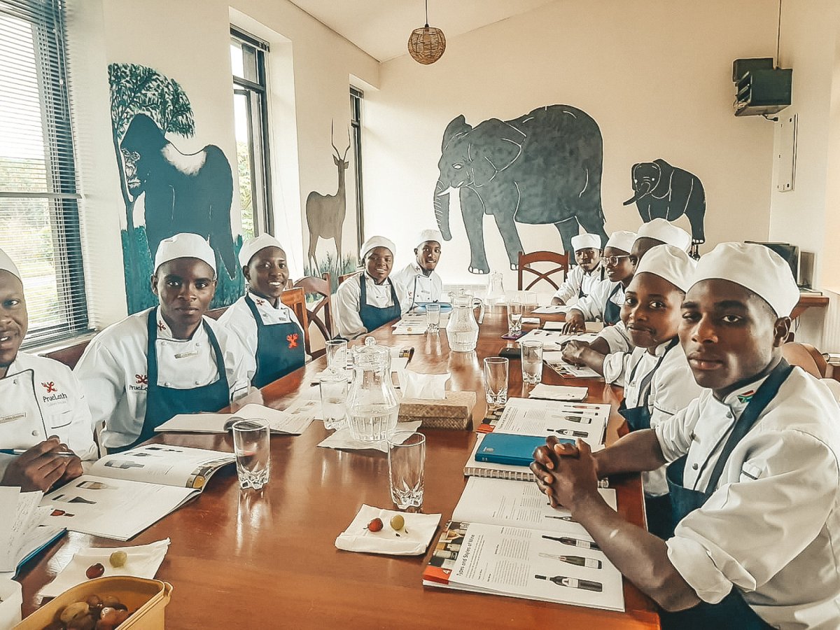 TheWineCentre's tweet photo. Our very first @WSETglobal course in Rwanda! #WSETLevel3 graduate Alister Zengenene took 10 students from the @Singita_ Chefs Academy through their #WSETLevel1 Award in Wines. Huge thanks to Singita and also @prueleithchefs  Chefs Academy who helped facilitate the learning. https://t.co/mfHxad9rE4