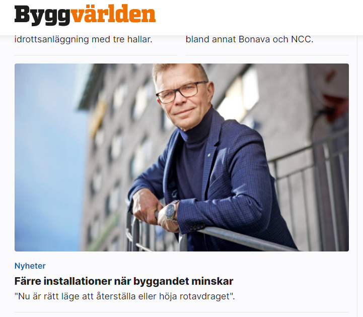Installatorsftg's tweet photo. – Läge att återställa eller höja rotavdraget, med krav på energieffektiva åtgärder. Det skulle upprätthålla sysselsättningen i seriösa företag och skynda på energiomställningen, säger @OlaMnsson i @Byggvarlden

https://t.co/QLaklg1LDI @byggforetagen #rot #rotavdrag #byggpol https://t.co/zo6CVLvObv