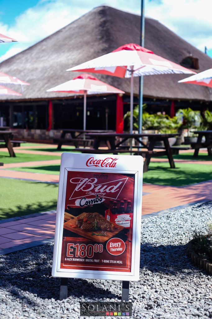 solanis_SD's tweet photo. #BudsThursday COMBO is available at E180:
A full meal + six pack of either 🍻🥩
#Budweiser
#Sibebe
#FlyingFish or
#BrutalFruit
#Solanis
#WePassionateAboutYou https://t.co/agMILn8wra