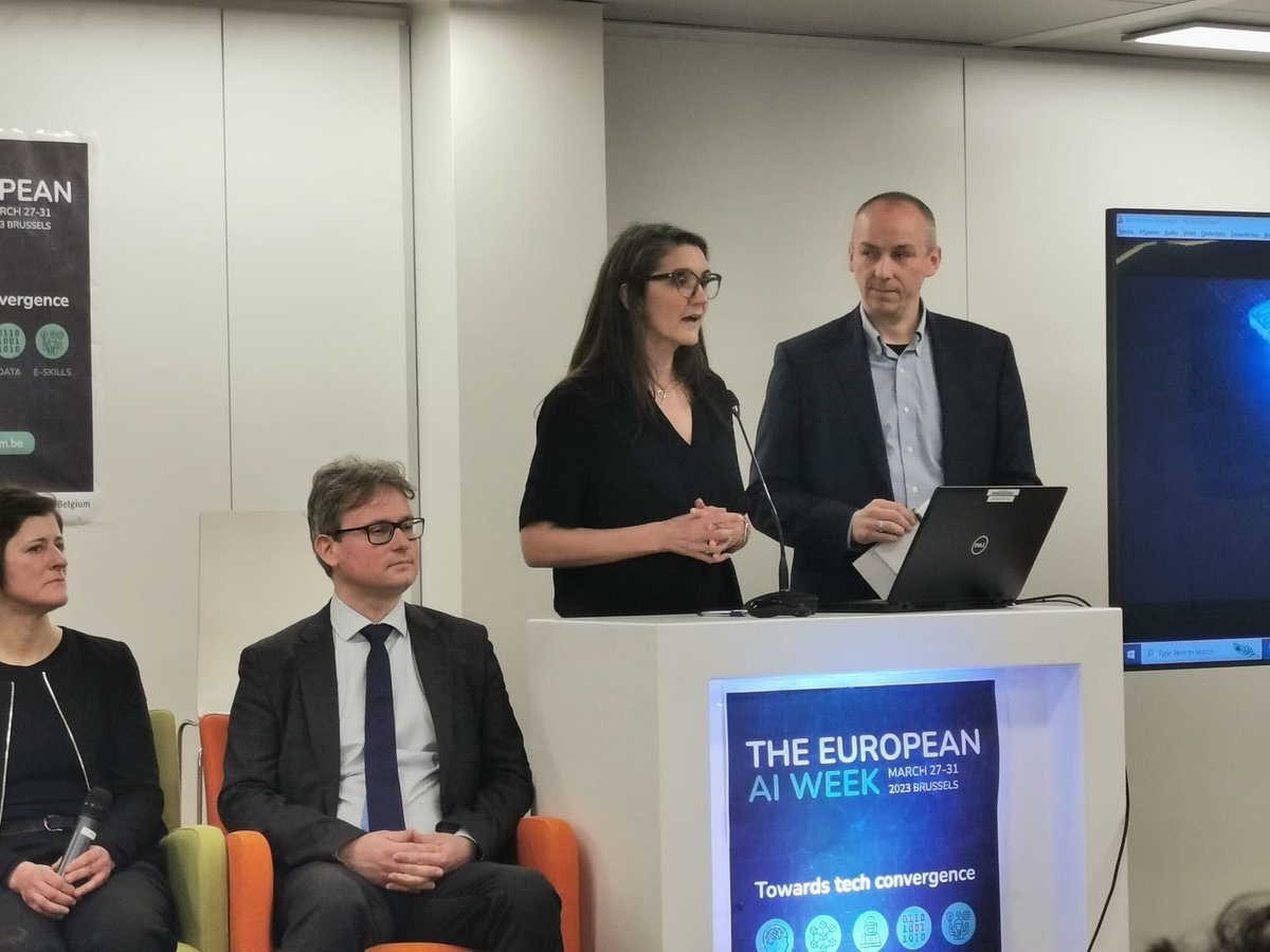 fintechbe's tweet image. Today we are at the @Blockchain4B launch event during the #EuropeanAIweek in brussels.