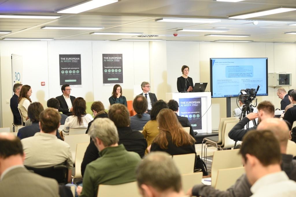 fintechbe's tweet image. Today we are at the @Blockchain4B launch event during the #EuropeanAIweek in brussels.