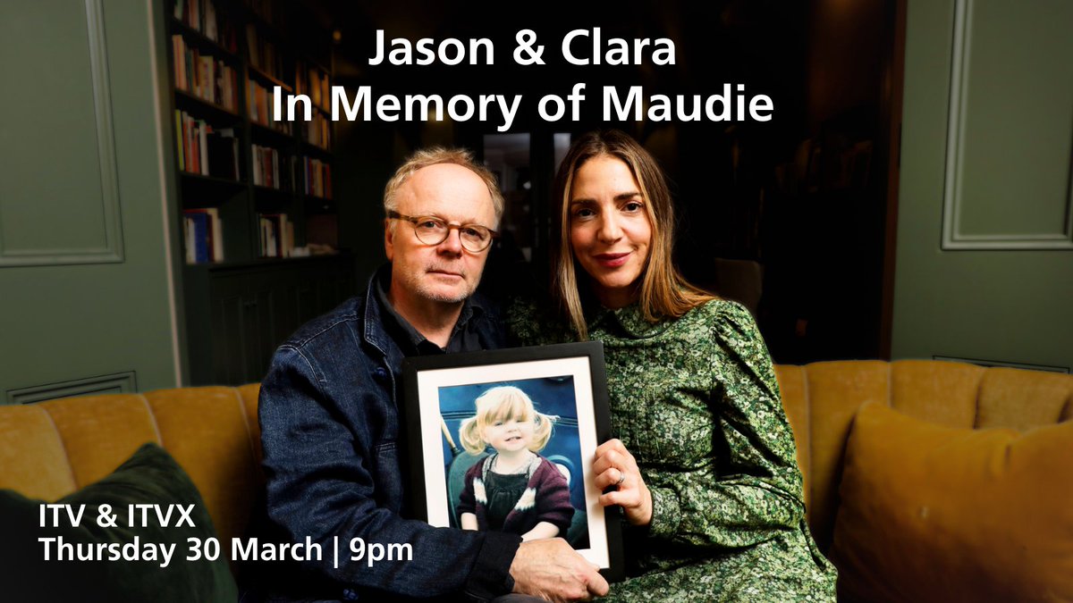 Tonight at 9pm on @ITV our Patrons @Jason__Watkins & @clarabetsy share their journey of grief following the death of their 2-year-old daughter Maude. In the documentary, Jason and Clara raise awareness of sepsis and speak to other bereaved parents, exploring how support can help.