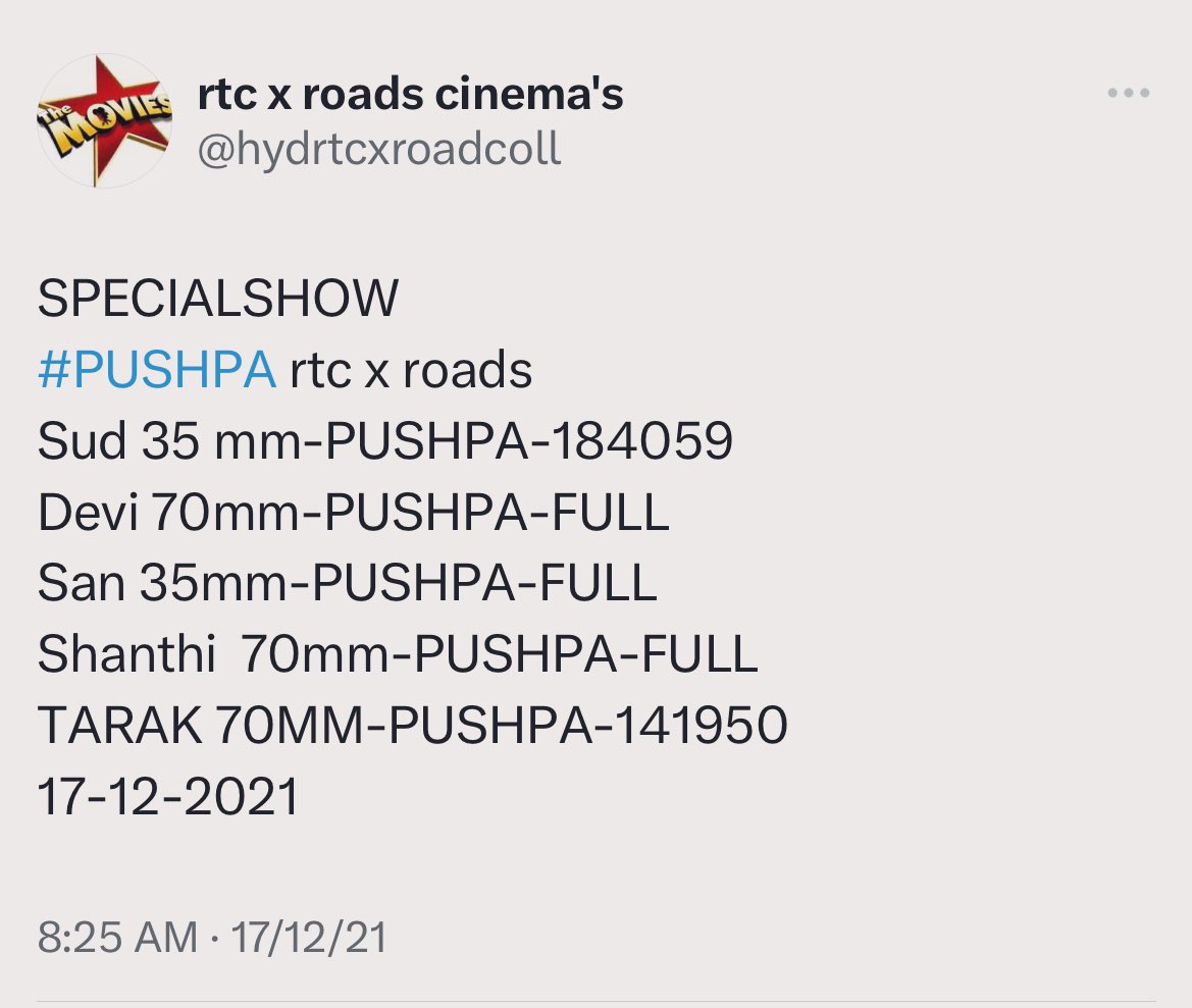 First Day Early Mng Special Shows Ye Fulls Kale Pushpavathi Ki 😹😹😹

Nani > Tier 2 Kukka @alluarjun