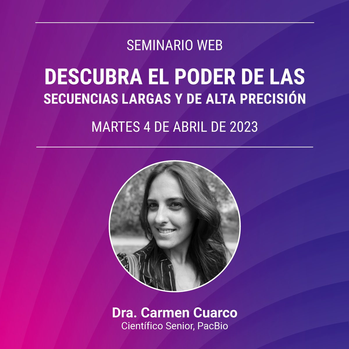 BourgonJules's tweet photo. Martes próximo hacemos un seminario web de PacBio en español. Regístrese aquí: https://t.co/iYN7xDxBRH https://t.co/e0uBqvQpBs
