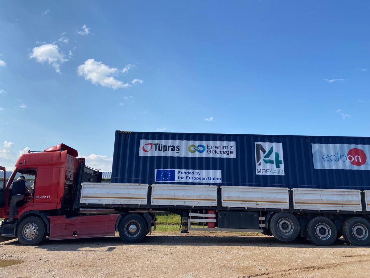 mof4air's tweet photo. 🎉 The second pilot unit send by @Edibon_Intl arrived at @tupras ! The next step is to conduct the Site Acceptance Test (SAT). 

@SolamatMerex is next to receive the last demonstration unit. 

💡Stay tuned! 

#h2020 #carboncapture #CCUS #MOF #capturethefuture https://t.co/SGHMSaAqxo