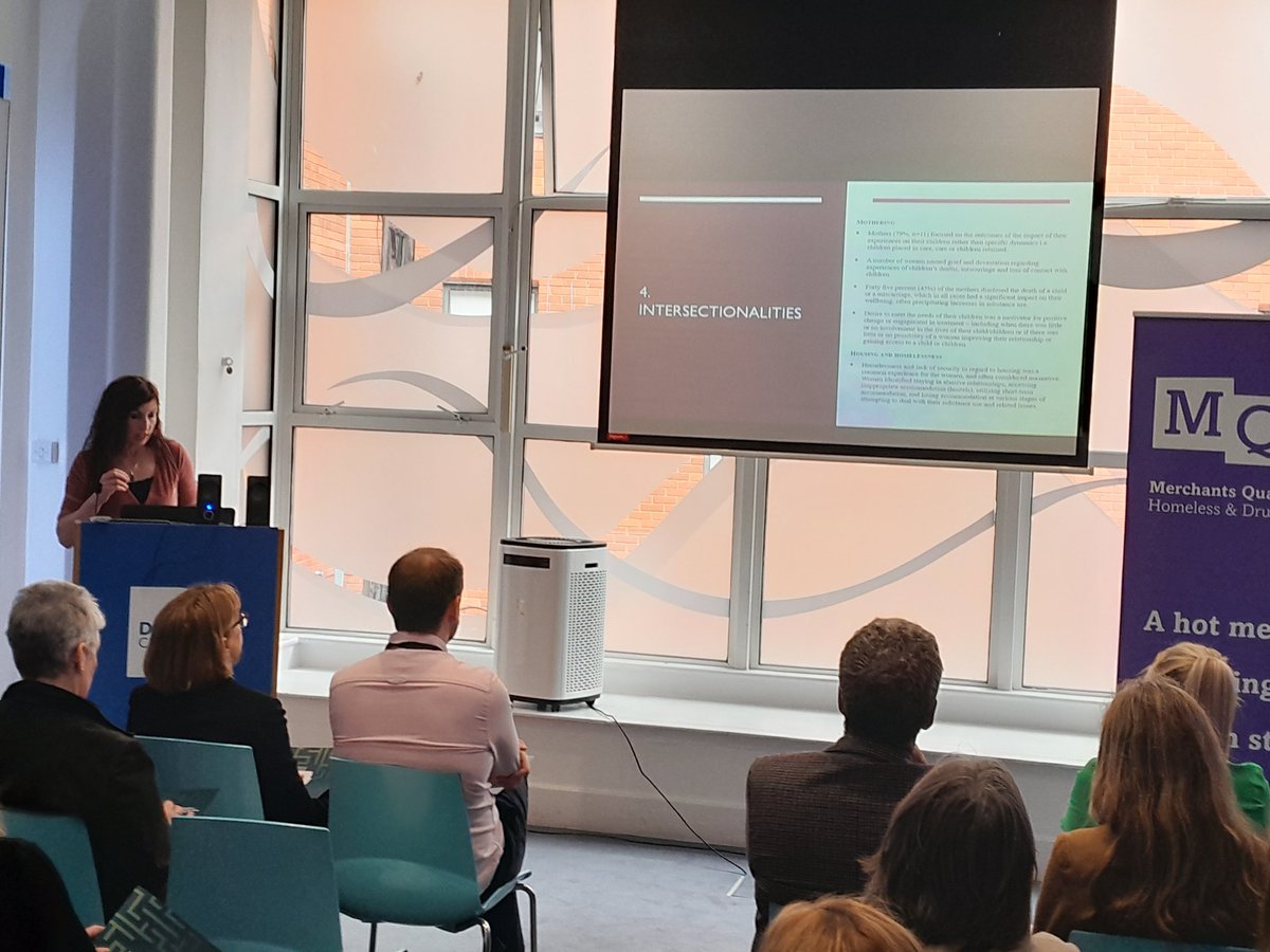 Dr Sarah Morton presenting the research findings @merchantsQuayIr @ucdsocialpwj <a href="/IrishResearch/">We are now Research Ireland</a>