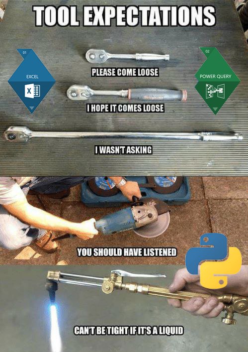 amex_XIX's tweet image. Data Science is all about using the right tools to uncover hidden insights.

&quot;...&apos;Use the right tool for the job&apos; - common-sense advice that applies to a wide range of situations.&quot; - Dr. Dobbs

 #datascience #datasciencetools #excel #powerquery #python