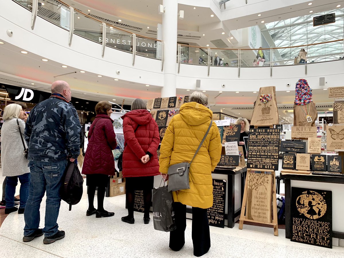 Thecraftrdshow's tweet photo. Paul causing a Q in @Braeheadcentre as always 🤣 https://t.co/KSuM6Rjsx0