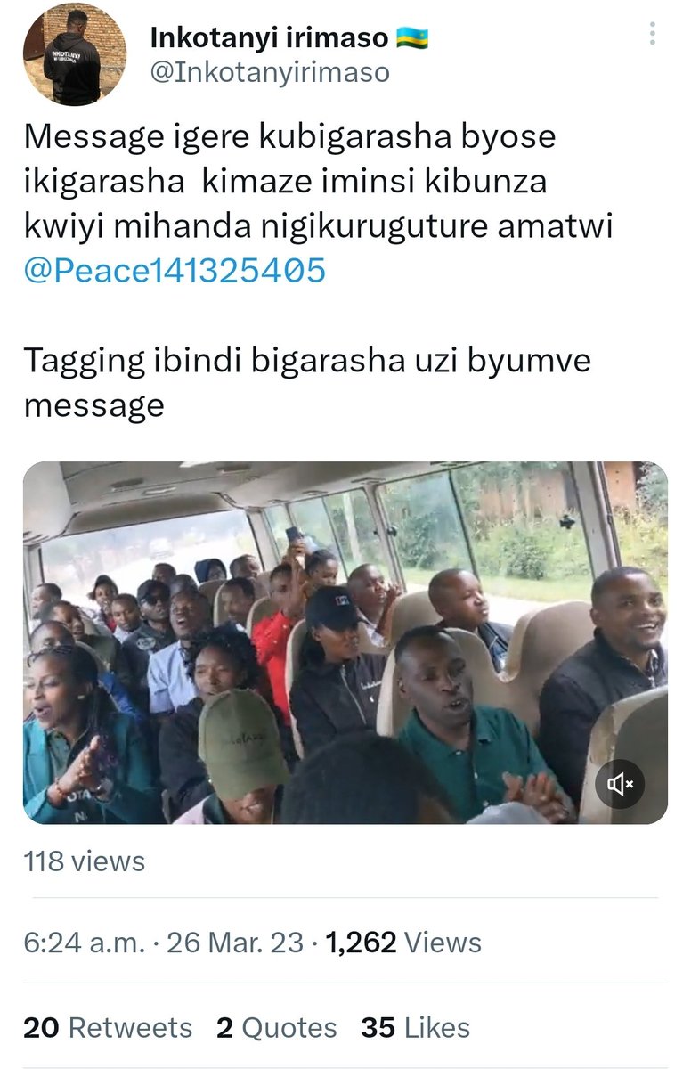 Ariko mubwire izi gwizamurongo zipfa iki nukuri? Nyamara awo bita HE yazisabye gutabaruka kuko ntamumaro. 

Zirumva se? Brainwashed 
<a href="/shinani1/">Claude Gatebuke</a> <a href="/Imforutembesa13/">Lambo Rutembesa 🇨🇩 #TeamIneza #MillenZMovement</a> @MushamboA <a href="/KUpatriot/">Prezo</a> <a href="/GitifuW/">Gitifu Sebatware</a>