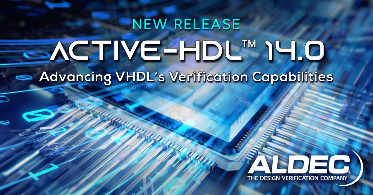 AldecInc's tweet photo. Release version 14.0 of Active-HDL - our Windows® based, integrated #FPGA design creation and simulation solution – is now available.
Download an evaluation version here https://t.co/WJ2d8ZhpVU
#fpgadesign #fpgaprototyping #fpgasimulation #fpgasoc #fpgaverification https://t.co/4mJjk1nV1r