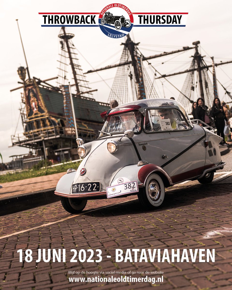 Nat_oldtimerdag's tweet photo. Een bijzondere terugblik, met deze keer een Messerschmitt!  

#ThrowbackThursday #Messerschmitt #NationaleOldtimerdagLelystad #VaderdagisOldtimerdag https://t.co/3HHb0s5wE3