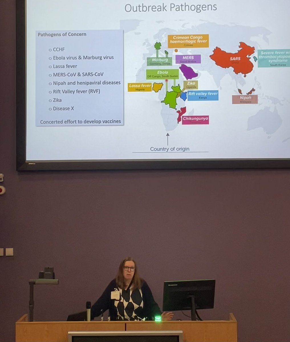 Dame Sarah Gilbert on the challenges of vaccine preparedness against various potential viral outbreaks #Nipah #MERS-CoV #LassaFever #GlasgowVirologyWorkshop