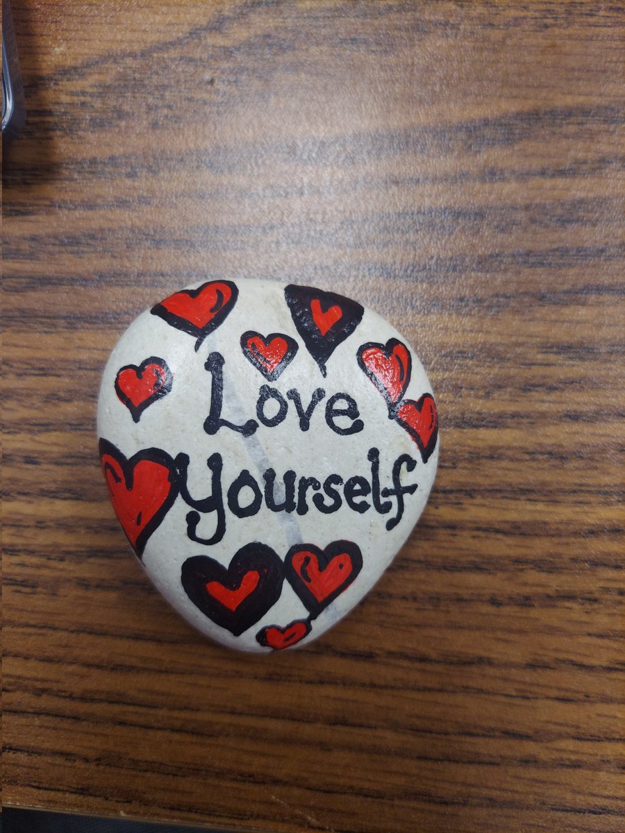 'Kindness Rocks' has launched at FLC! Thanks Sue for my rock and powerful message. #Kindnessrocks @FLC_ElemSchool.