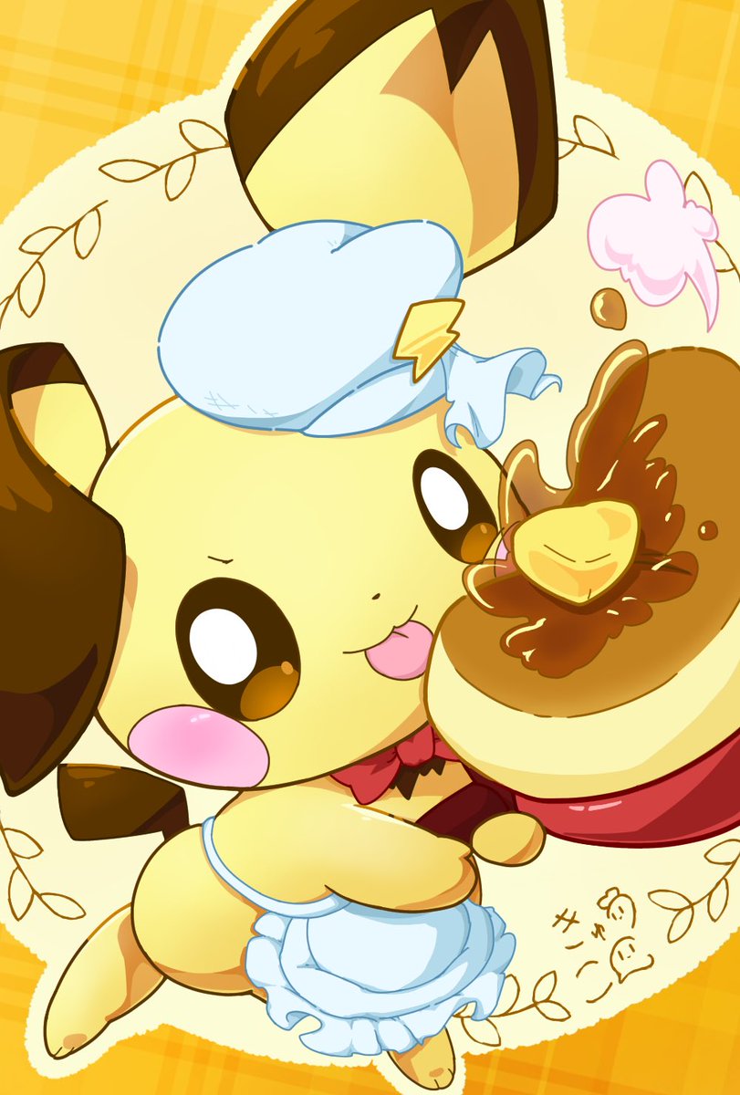 Qkonsan's tweet image. ぴちゅうのほっとけーき🥞
#ピチュー #ポケモンイラスト