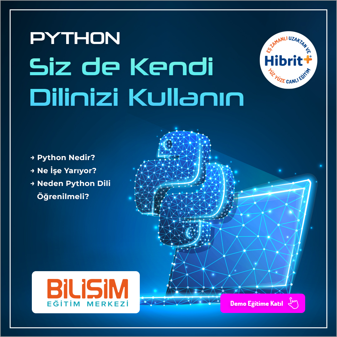 Bilisim_Egitim's tweet image. 📚 İşe Hazır #PythonProgramlama Uzmanı Olun!
Sektör Deneyimli Eğitmenler ile Uygulama Geliştirerek Öğrenmeye Hazır Mısın!

📚 #PythonEğitimi, detaylı bilgi almak için;
🔗 bilisimegitim.com/eform/python-k…

#coding #programming #machinelearning #ai  #datascience #yapayzeka #python3