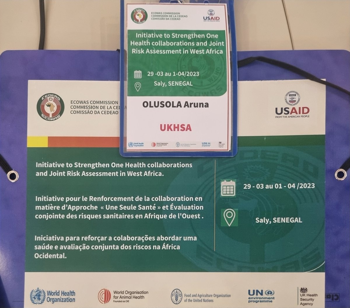 solaruna's tweet photo. Really pleased that the 'day has come' for this important event in the #ECOWAS for Member States plus Mauritania, to enhance implementation of the #OneHealth approach in the region. @OoasWaho @Ecowas_cdc @UKHSA @UKgovGHS https://t.co/JA4zuMzka0