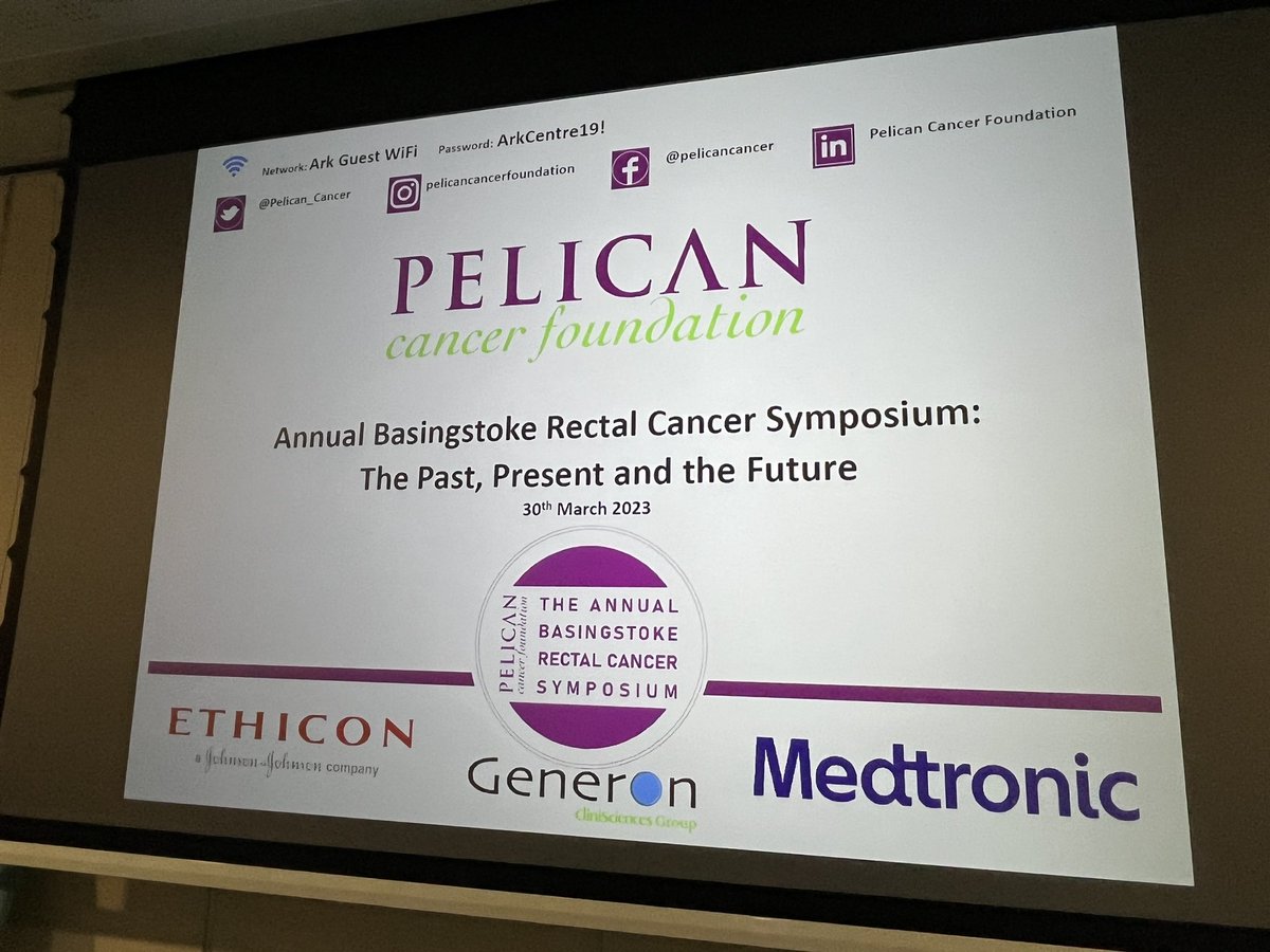 Today we’re hosting our Annual Basingstoke Rectal Cancer Symposium in Basingstoke. 

It’s been wonderful to meet our attendees today. 

During the day we have over 14 guest speakers. We hope everyone enjoys the day. 

#PelicanCancerFoundation #RectalCancer