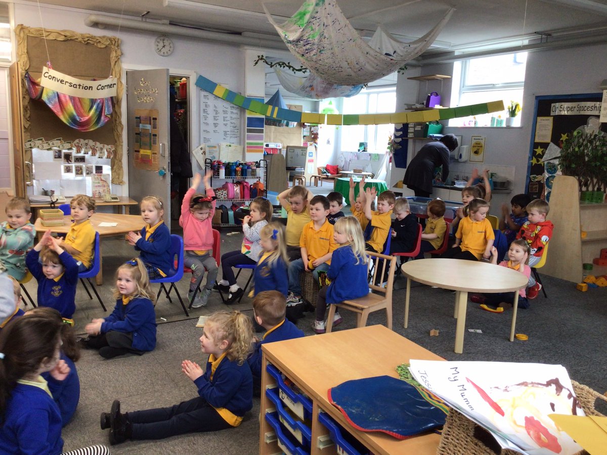 The children created a train today in preschool. They said we were going to the zoo! We all sang “The magic train ride.”