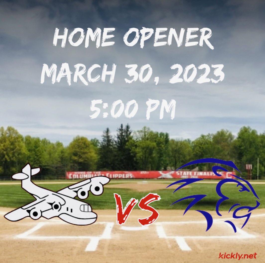 Columbiana_base's tweet photo. HOME OPENER today at 5:00 PM vs. Heartland Christian! #WheelsUp🛫 #PackThePark #SameCity #SameFamily https://t.co/sQ8kAyBFnC