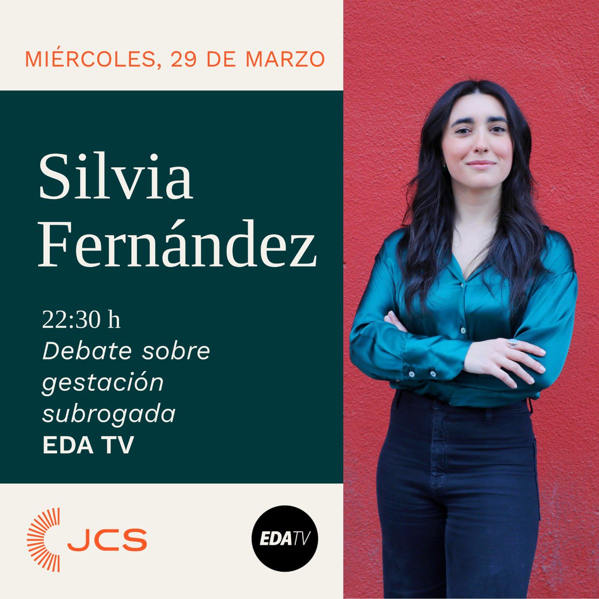 jovenesCs's tweet photo. Nuestra secretaria general, @Sylv_Fdez, participó ayer en el debate online de @edatvoficial 

❔ Gestación subrogada: ¿sí o no?
Nosotros lo tenemos claro.

🧵 ¡Dentro hilo! https://t.co/MsfsGFKiir