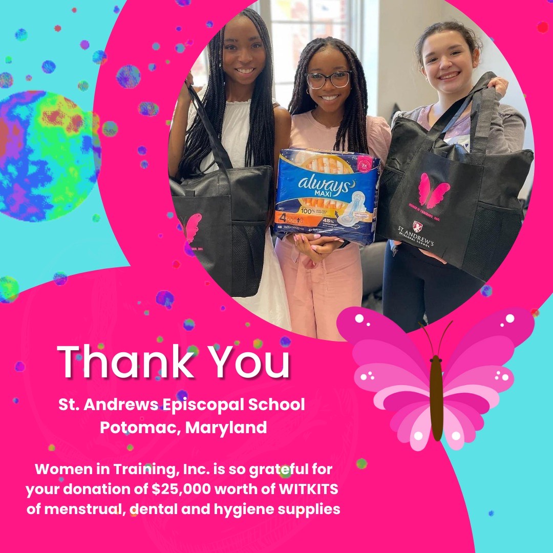 womenintrainin1's tweet photo. On our first trip to the Washington, DC, area this spring, the @SAES school community donated $25,000 worth of #WITKITS of menstrual, dental and hygiene supplies to teens in need!!! Together, we CAN #endperiodpoverty @Always https://t.co/B33AKHL1qP