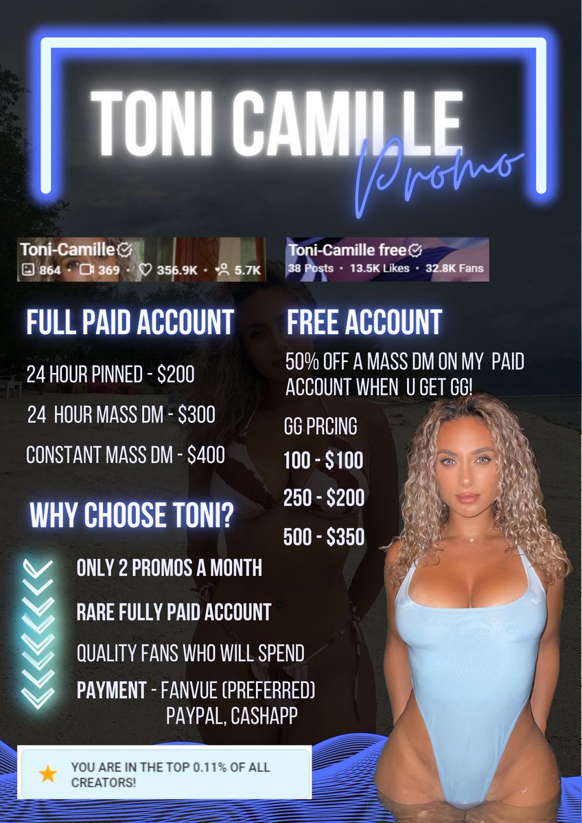 Toni Camille 30 OFF on Twitter "For OnlyFans creators, I'm now