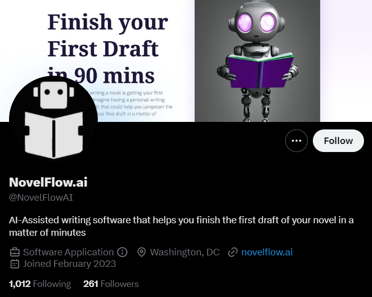 CarlsonPress's tweet photo. And so it begins... #AI #writingai #WritingCommunity https://t.co/ahN26Sa6li