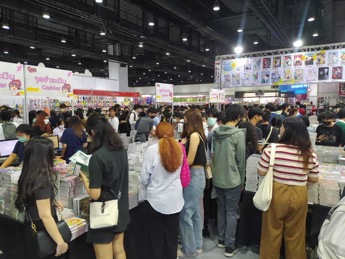SiamInterBook's tweet photo. 📢 เริ่มแล้ว งานสัปดาห์หนังสือแห่งชาติ ครั้งที่ 51ฯ ที่บูธ Q26   แอดมีบรรยากาศงานวันแรกมาฝาก 🎉
#สัปดาห์หนังสือ66  #BKKIBF2023 #Bookfluencer  #มังงะ  #นิยายจีน #นิยาย https://t.co/q8MbTIB0jZ