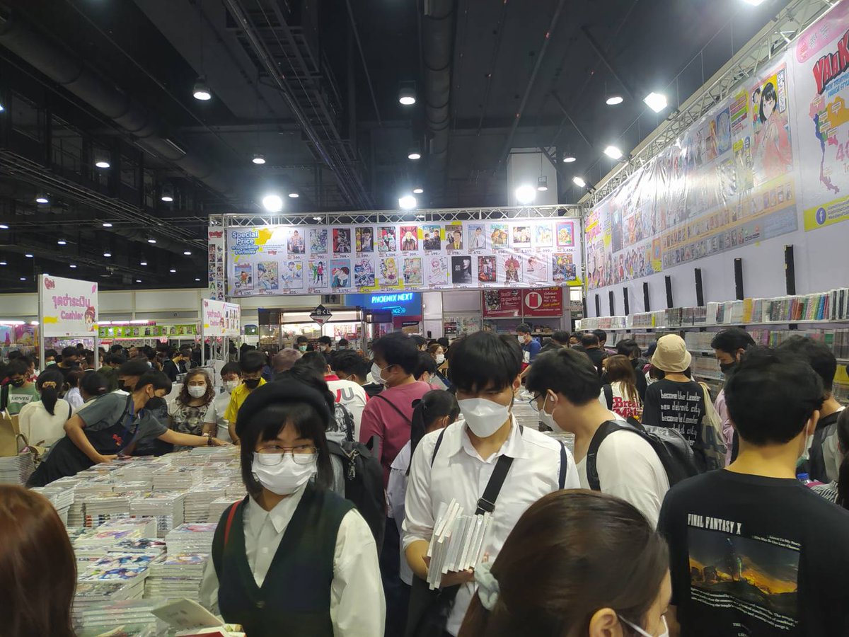 SiamInterBook's tweet photo. 📢 เริ่มแล้ว งานสัปดาห์หนังสือแห่งชาติ ครั้งที่ 51ฯ ที่บูธ Q26   แอดมีบรรยากาศงานวันแรกมาฝาก 🎉
#สัปดาห์หนังสือ66  #BKKIBF2023 #Bookfluencer  #มังงะ  #นิยายจีน #นิยาย https://t.co/q8MbTIB0jZ