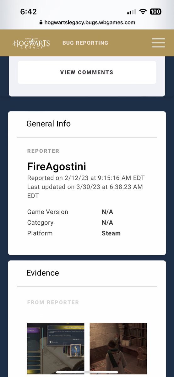 eiram615's tweet photo. @jakejender @ariaga_kevin @HogwartsLegacy He’s not exaggerating. It was posted for the first time on 2/12 but he probably saved that screenshot on 3/8. It’s actually going to be soon 2 months and it’s very nice for those who are still playing. However some of us are still stuck on this and honestly it can be annoying. https://t.co/hSNLlafOKK