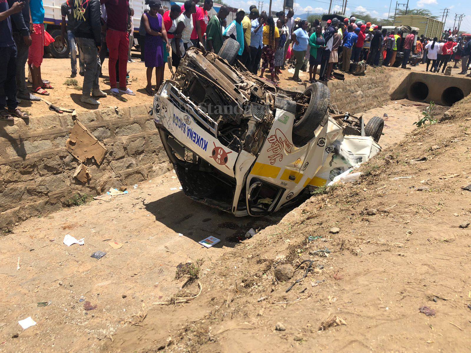 The Standard Digital on Twitter: "Scores injured, others trapped following an accident involving a Pwani University bus and a Nissan matatu in Kayole, Naivasha, along the Nairobi-Nakuru highway. Police are leading rescue