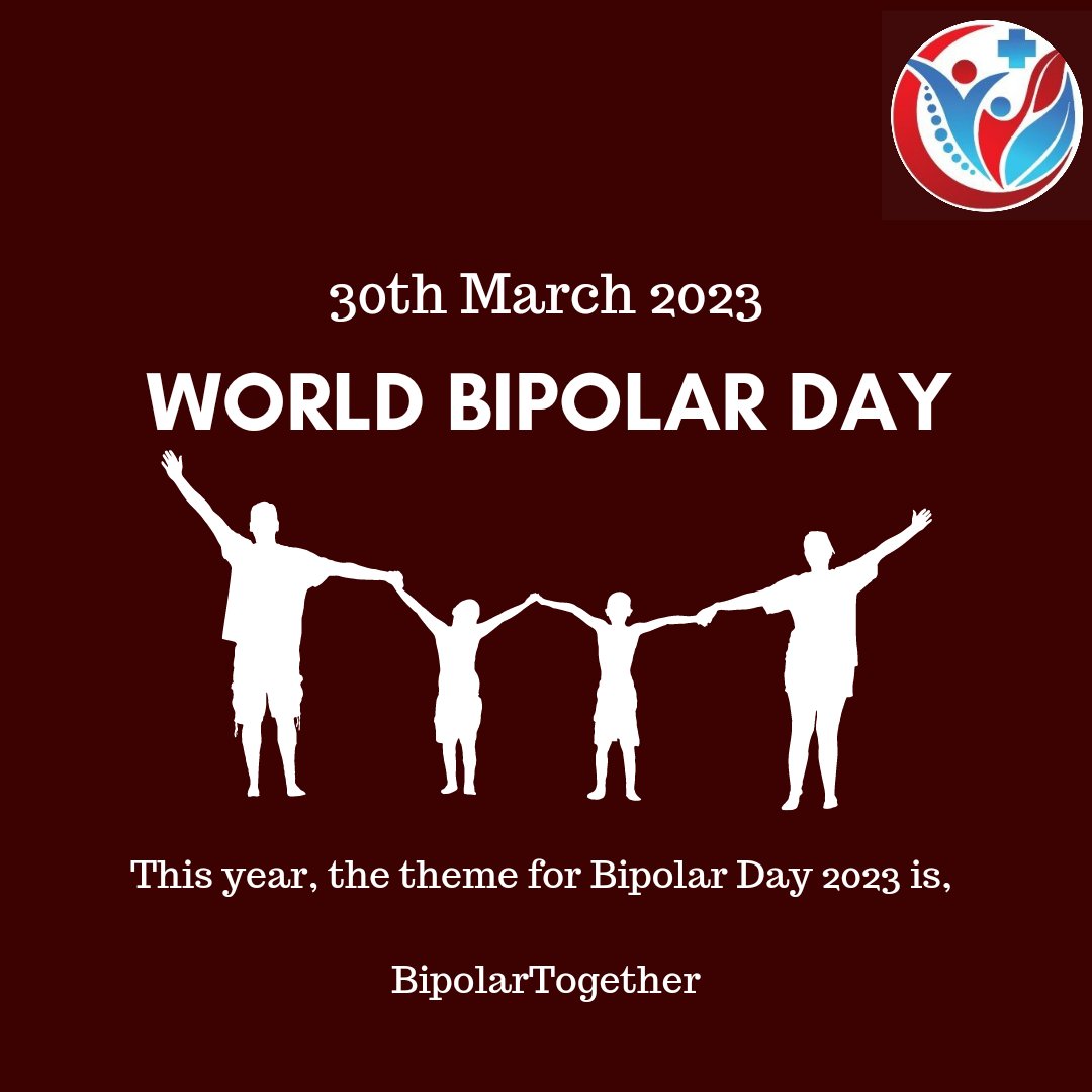 Today is World Bipolar Day.

The purpose  of World Bipolar Day is to raise awareness of bipolar disorders and to eliminate social stigma. #bipolartogether #bipolarday